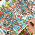 TIANZI 4 Pcs 3D Miniature Scene Stickers Pack Layered Diorama Decals for Journal Scrapbooking Puzzle Craft DIY Stress Relief Qme 2B