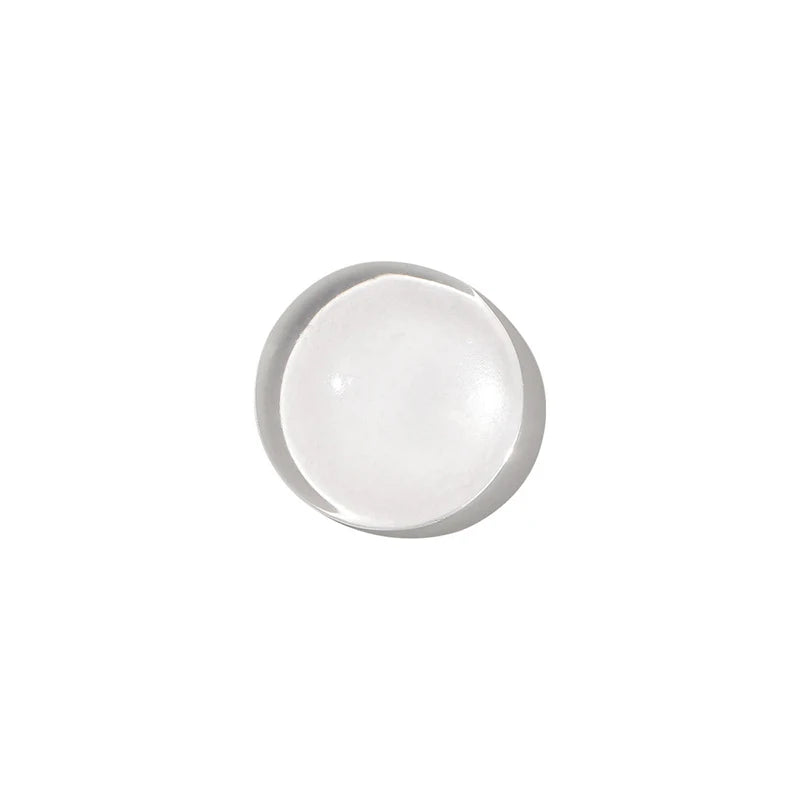 Round Glass Card Clear Nail Art Display Designs Stickers Tips Flat Qme