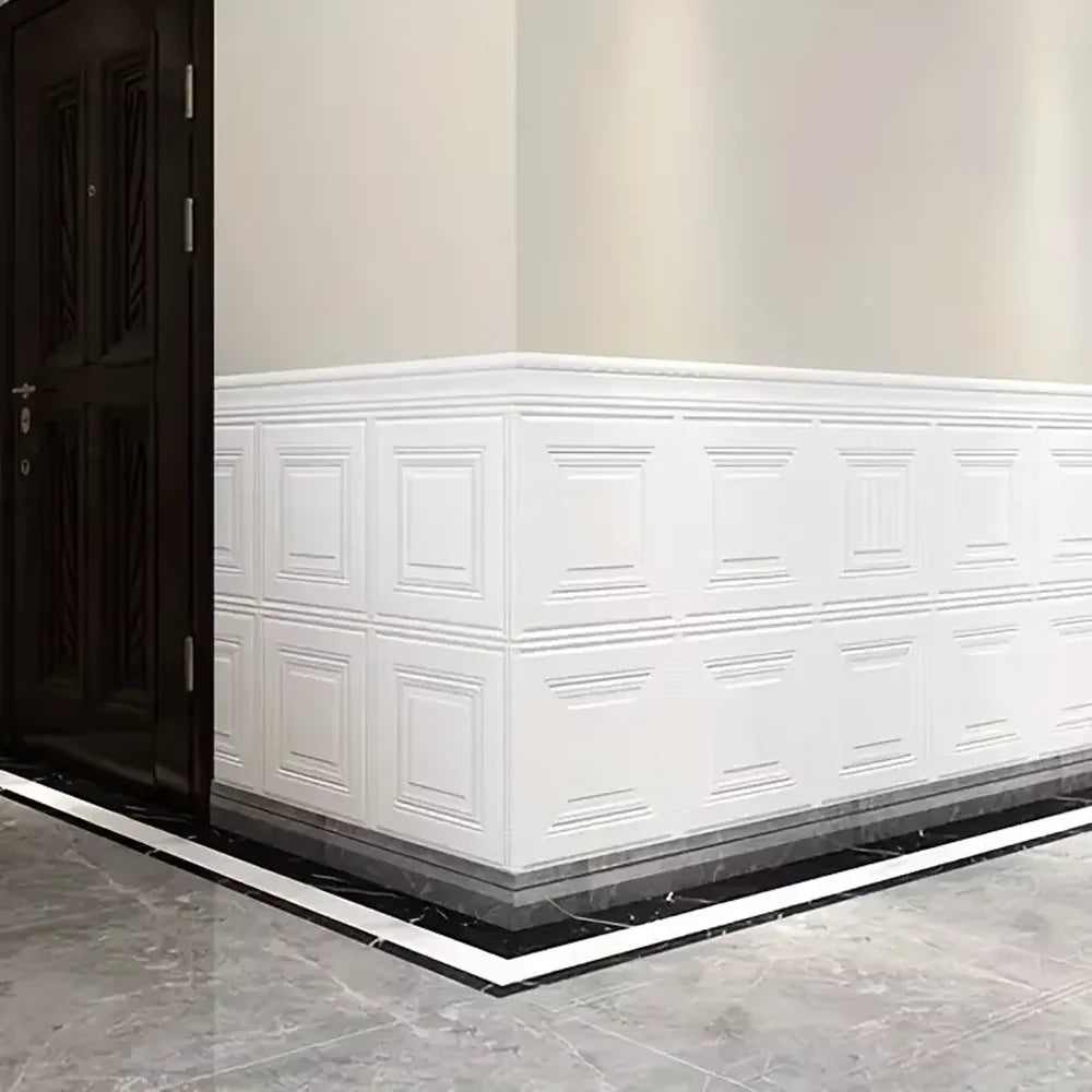 70x70cm 3D Self-Adhesive Foam Wallpaper Warm Waterproof Anti-Collision Wall Stickers for Ceiling & Room Background Decor Qme