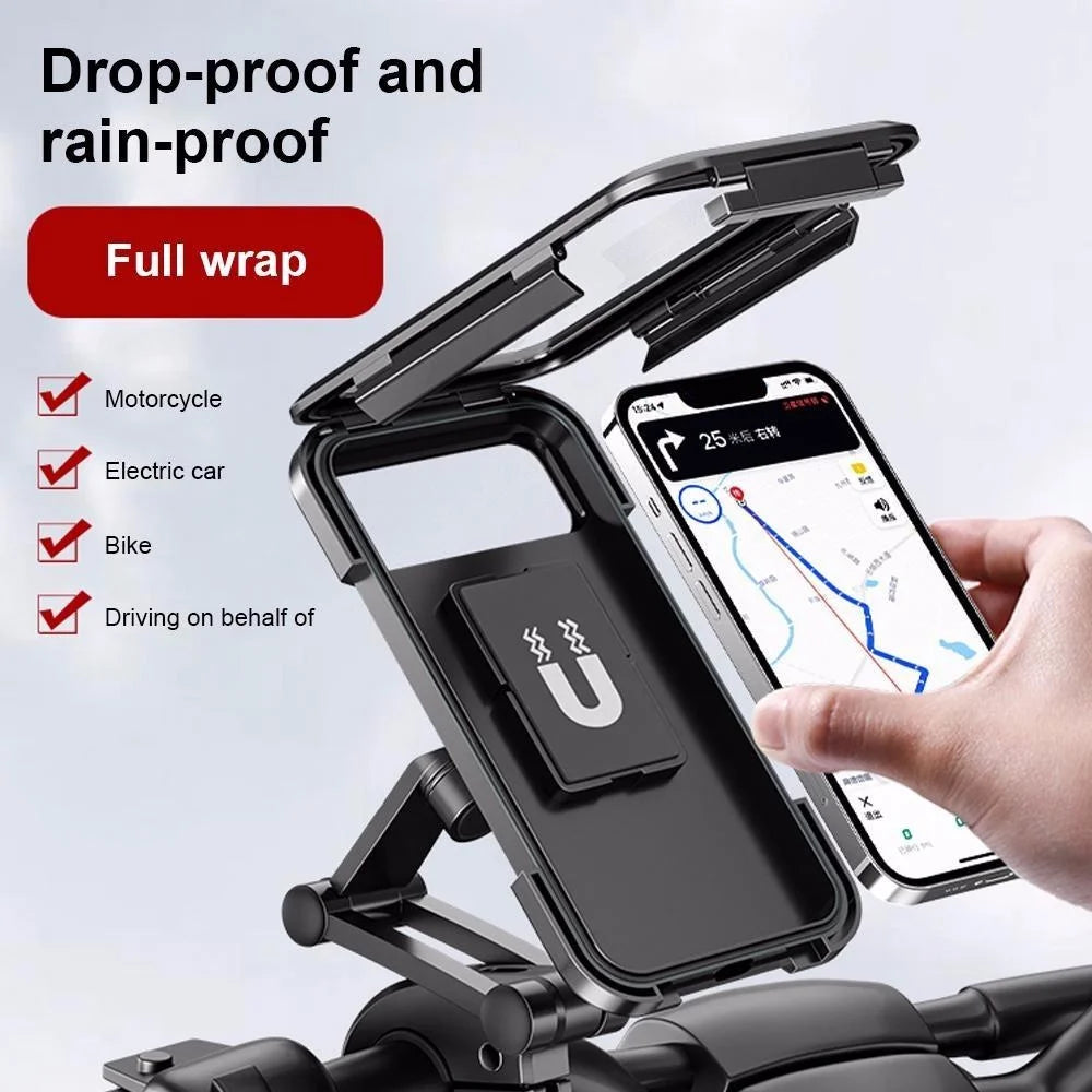 Waterproof Motorcycle Bike Mobile Phone Holder Support Universal Bicycle GPS 360° Swivel Adjustable Motorcycle Cellphone Holder Qme Default Title