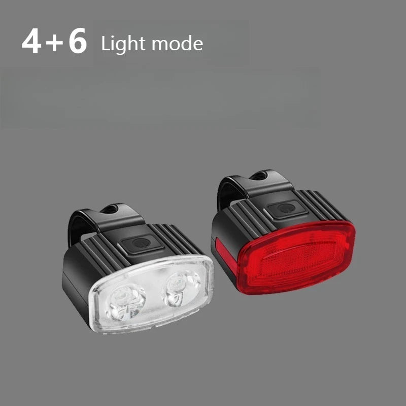 Bicycle Headlights Tail Lights Type-c Charging Highlight Mountain Qme