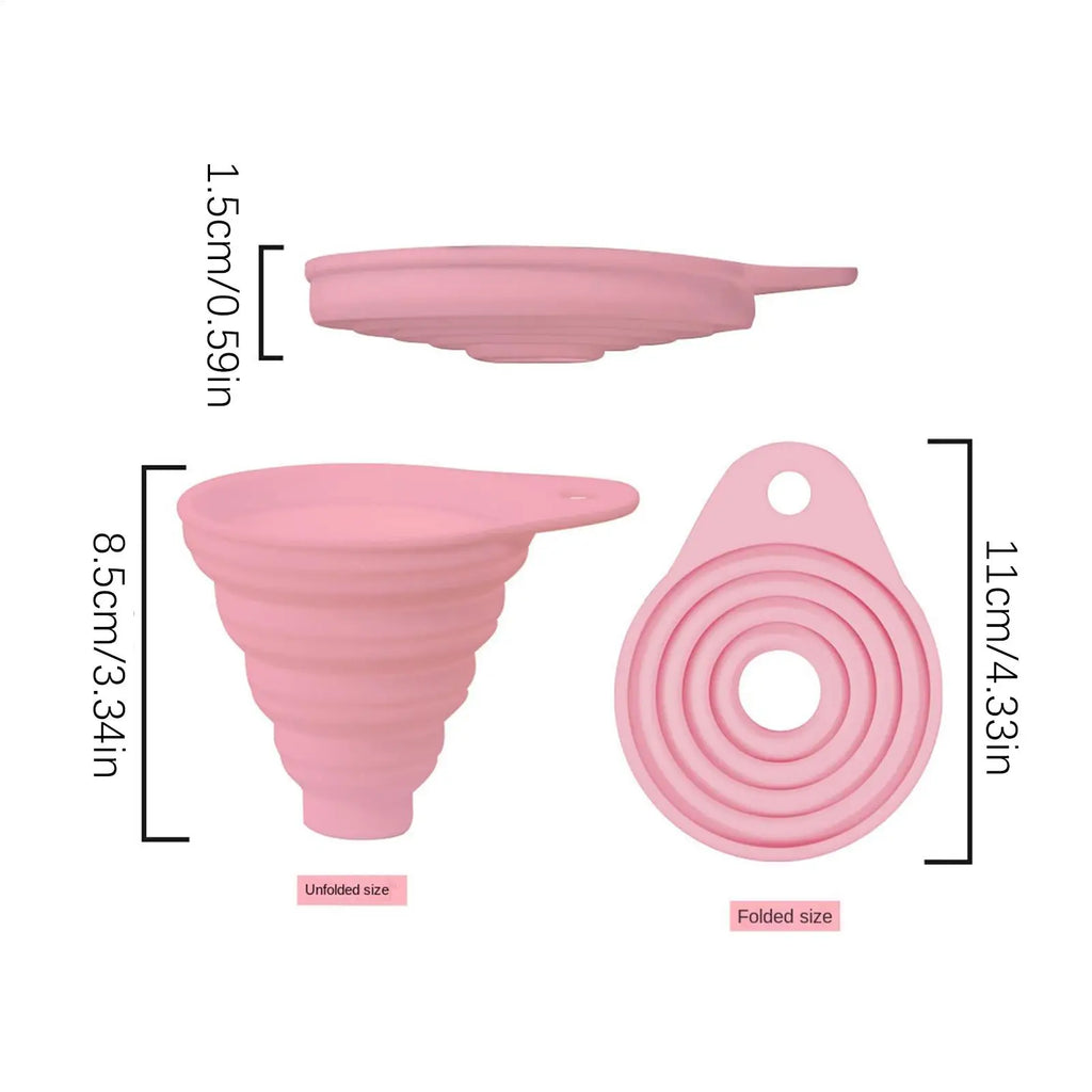 Soft Funnel Wide Mouth Foldable Heat Resistant Liquid Powder Transfer Qme