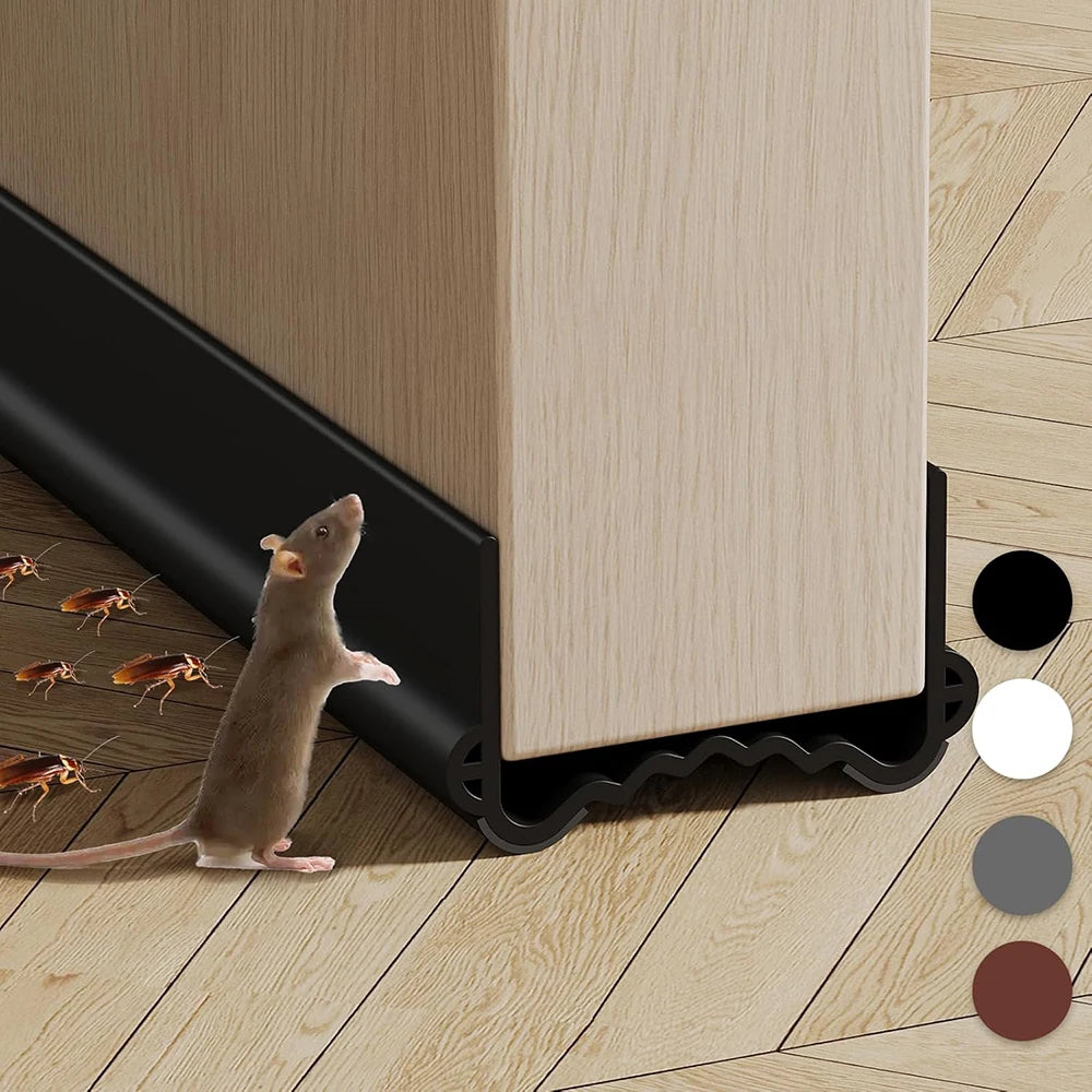 Triple Windproof Sealing Strip Door Bottom Gap Weather Strip with soundproof brush Washable and reusable Door draft stopper Qme