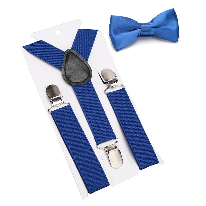 Suspenders Bowtie Kids Boy Girl Childrens Christmas Designer Qme ROYAL BLUE