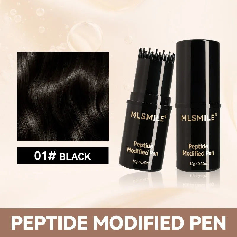 Temporary Hair Color Brush 4 Colors Root Touch Up Waterproof & Non-Sticky Instant Gray Coverage Hair Makeup Tool for Men & Women Qme B 01 BLACK