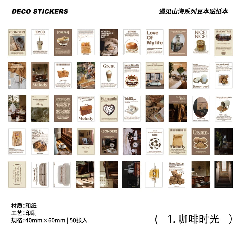 366 pcs of Van Gogh color multi-style kraft paper card Decorative diary Album DIY scrapbook butter material paper retro LOMO Qme 10