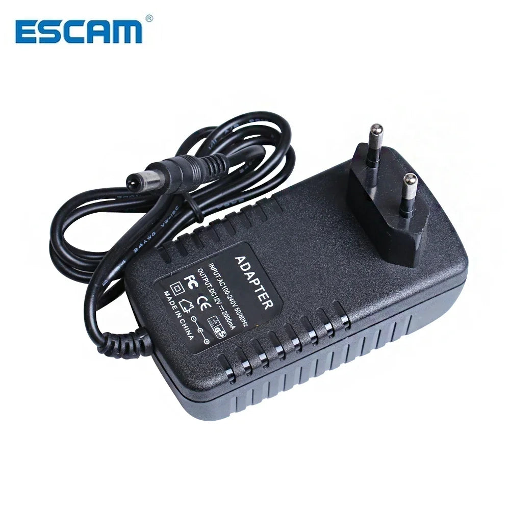 2PCS EU Type AC 100-240V to DC 12V 2A Power Supply CCTV Camera LED Strip AC/DC Adapters Power Plug Adaptor 5.5x2.1mm Qme