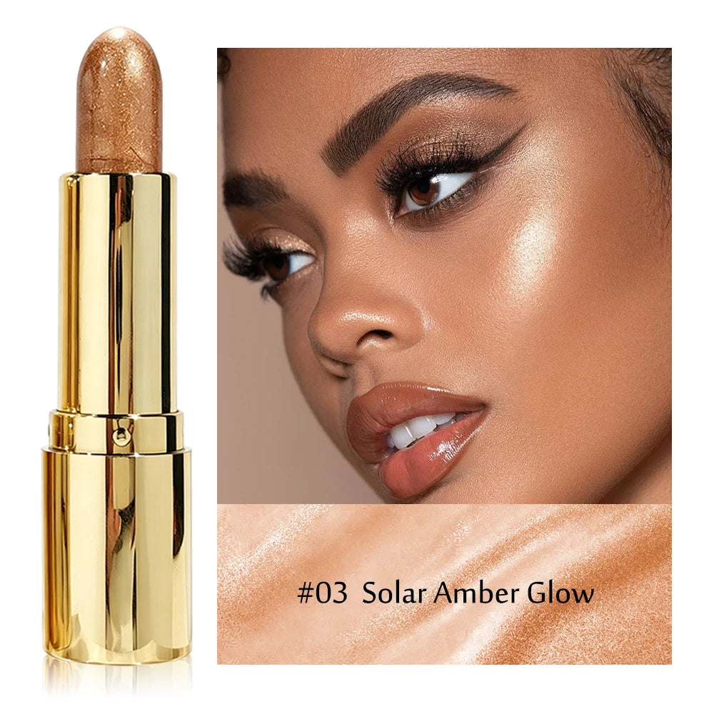 JUJU DREAM Waterproof Highlighter Stick Silky Shimmer Glow Multi-use Qme 03