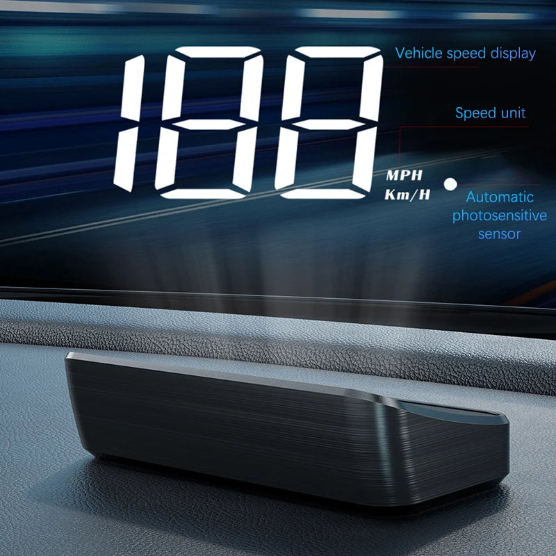 Car Speedometer HUD GPS Head Up Display Digital Speed Meter Qme