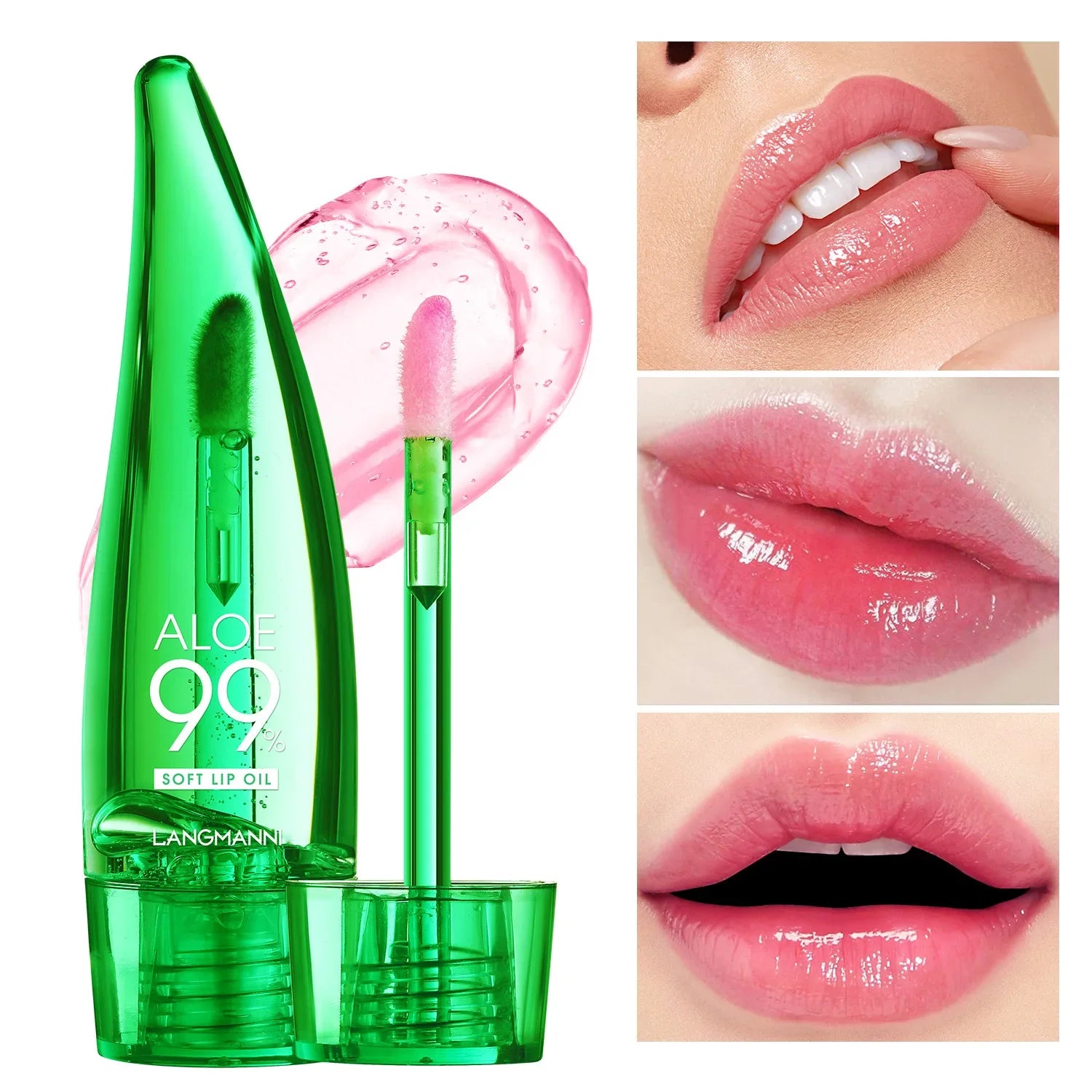 Natural Aloe Lipstick Lip Tint Long Lasting Waterproof Moisturizing Nourish Color Lip Gloss Changeable Color Lip Oil Lip Balm Qme