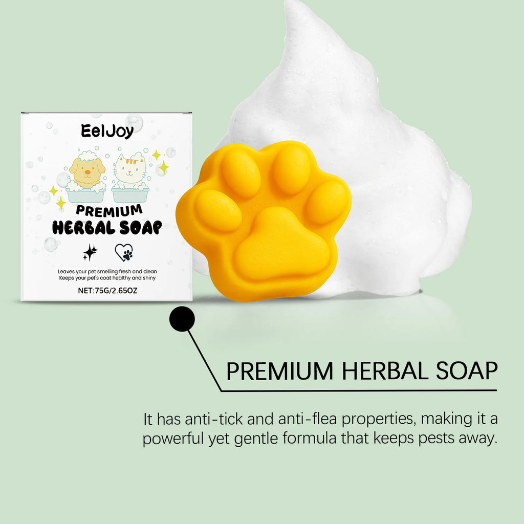 EelJoy Pet Soap Plant Ingredients Daily Cleaning Cat and Dog Body Hair Removal Odor Fresh Soap Qme