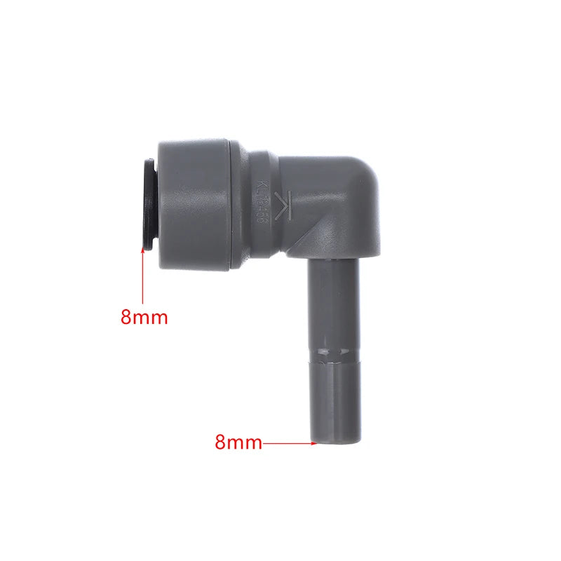 6.35MM 8MM 9.5MM Male To Female Elbow Plastic Quick Connect Pipe Hose Connector Push-in Fittings Joint Qme 8mm