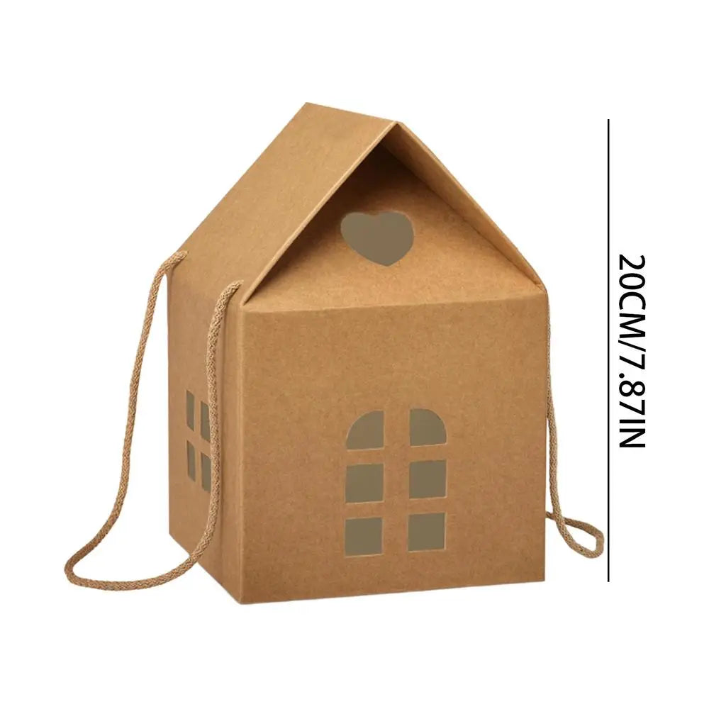 Candy Boxes Christmas House Shape Paper Supports Container Holiday Qme B China Mainland 20cm