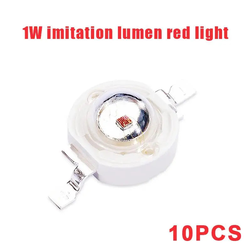 10Pcs High Power 0.5/1/1.5/3W Imitation Lumen LED Lamp Beads With High Brightness For DIY Lighting Flashlight Repairs Qme 1W Red