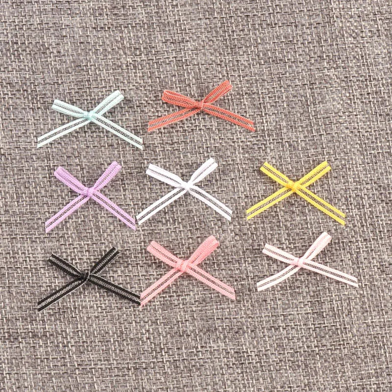 30pcs 2.4-4.5cm bowknot Shape Christmas Style Appliques For DIY Clothing Hat Home Decorative Accessories Holiday Supplies Qme 6-3.1x2.4cm