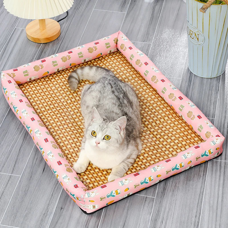 Dog And Cat Ice Cushion Summer Small And Medium Cat Sofa Cool Wear Pads Pet Bed Comfortable Wear-Resistant Pads Pet Supplies Qme