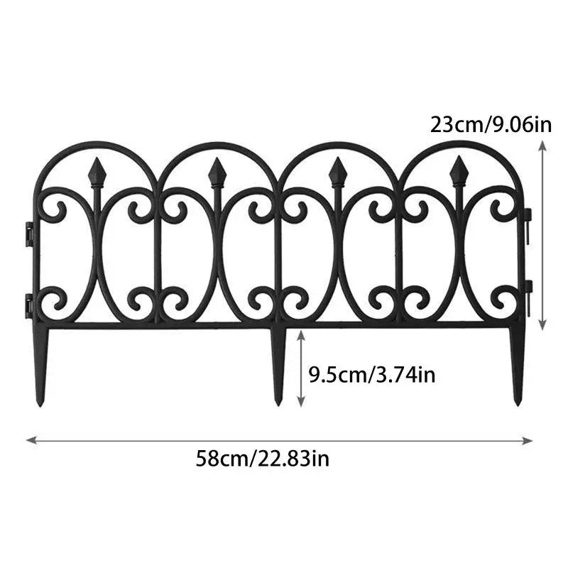 Folding Patio Fences Flower Bed Fencing Barrier Decorative Garden Qme