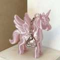 Fashion Pink Pegasus Keychain 3D Printed Cute Bag Charm Heart Clasp Qme A1