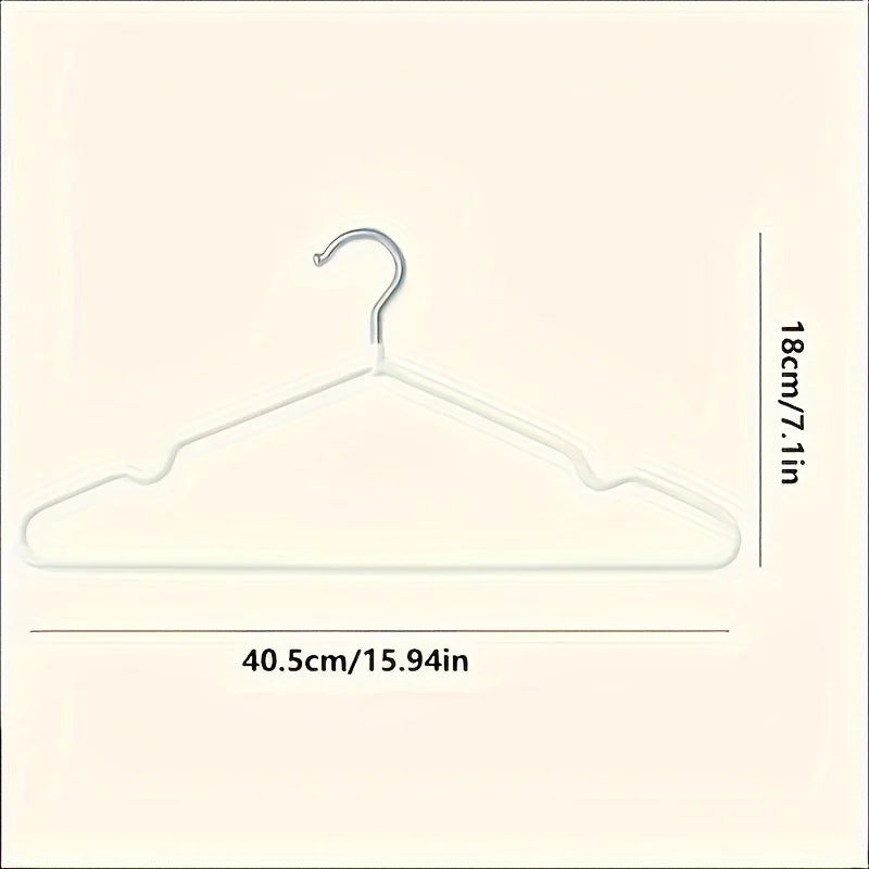 Non-Slip Plastic Clothes Hangers - Space Saving Hangers With Shoulder Grooves Qme