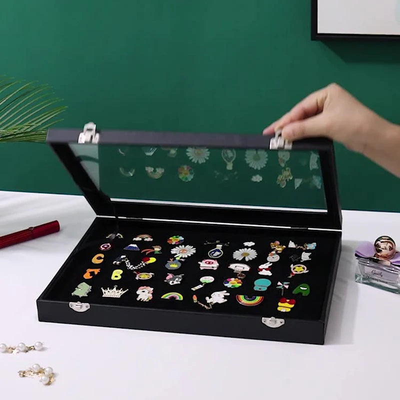 Medal Jewelry Collection Display Frame Pin Case Badge Storage Box Qme