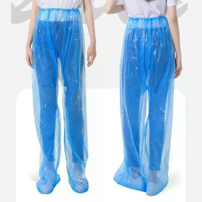 Disposable Rain Pants Thickened Foot Drift Waterproof Split Tourism Qme