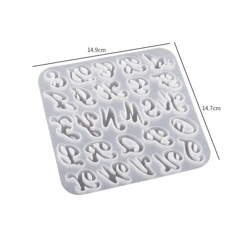 Alphabet Epoxy Resin Silicone Mold Letter Number Mould DIY Keychain Earring Pendant Epoxy Resin Jewelry Crafts Casting Mold Qme B05