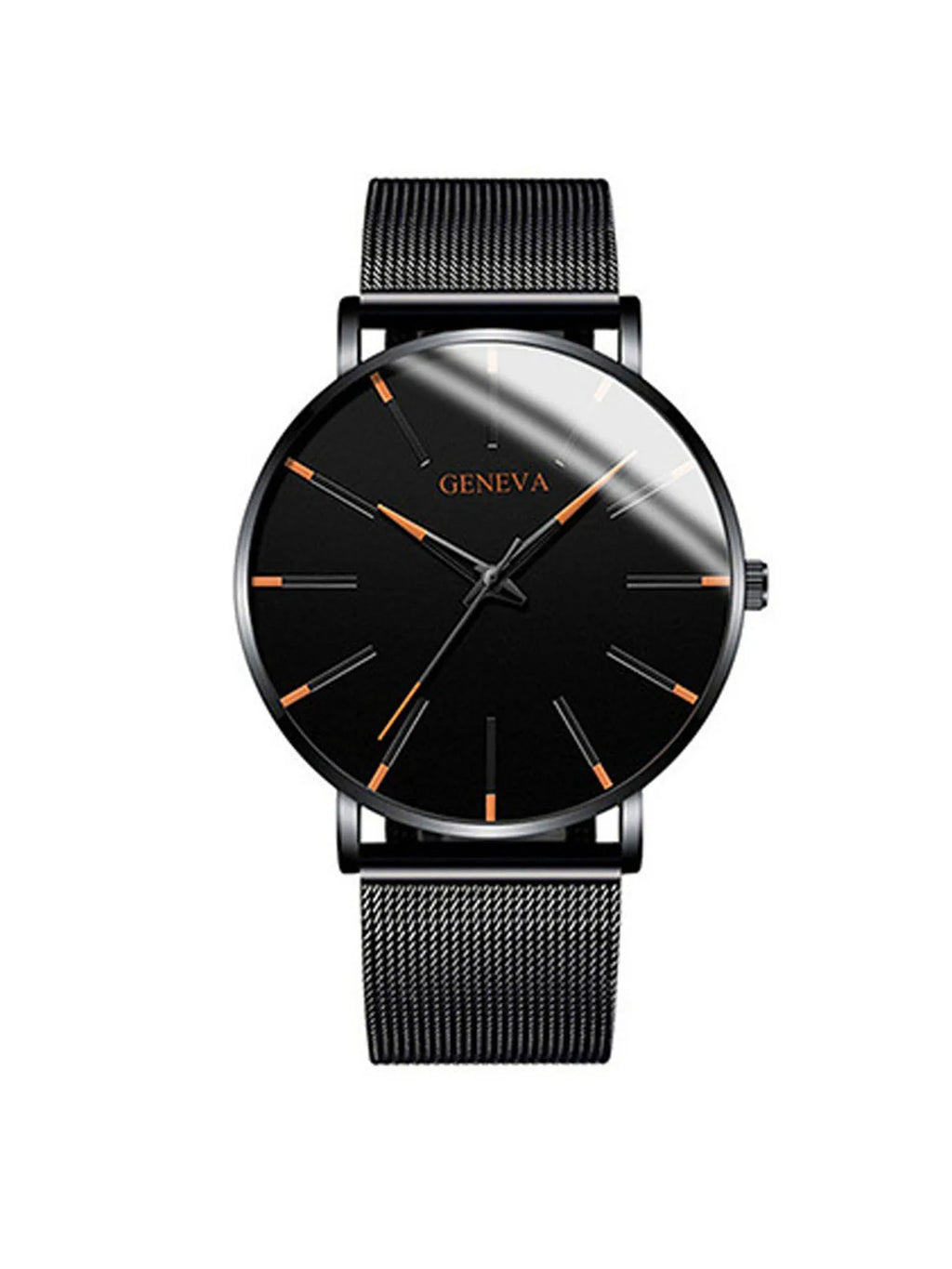 6-piece Fashion Blue Needle Men's Watch Men's Watch Quartz Watch Mesh Belt Set Qme