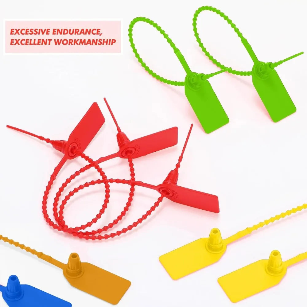 20Pcs Mixed Plastic Tamper Seals Zip Ties For Blank Security Tags Disposable Self-Locking Signage Trailer Truck Seal Tie 25Cm Qme