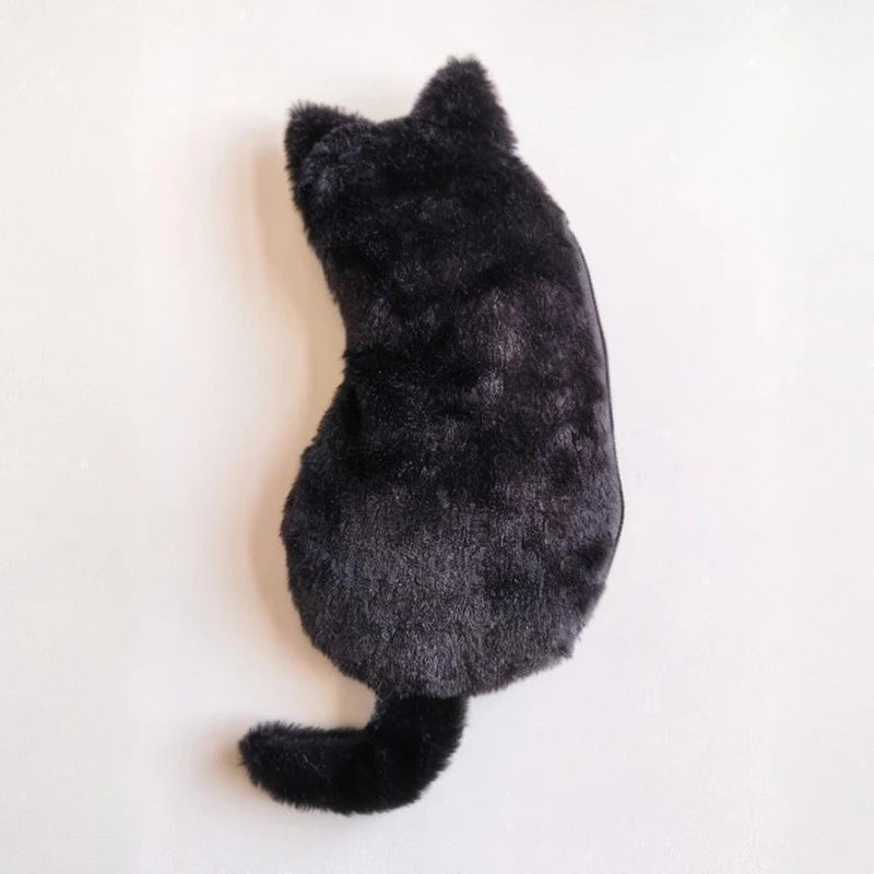 Cute Cartoon Cat Plush Pen Bag Funny Student Animal Pencil Cases Qme