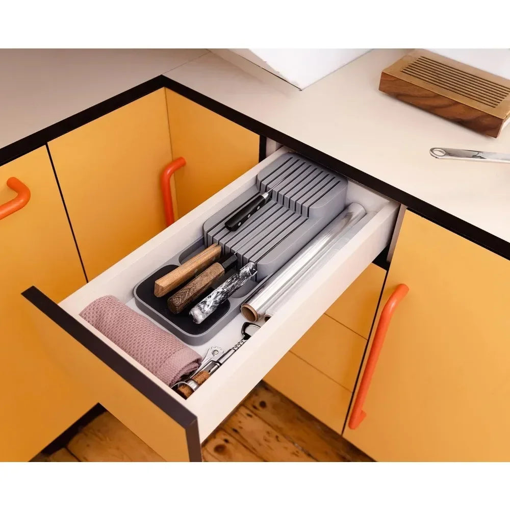 Knife Holder Tableware Organizer Container Knives Block Rack Kitchen Qme