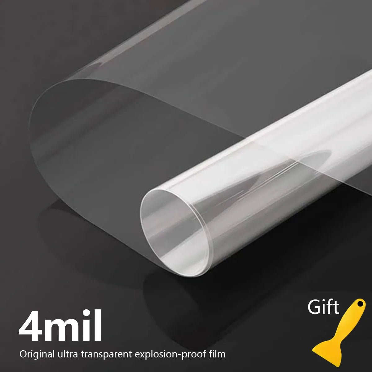 4 Mil Thicness Transparent HD Security Anti Theft Window Film Shower Room Bathroom Window Door Explosion Proof Tempered Film Qme