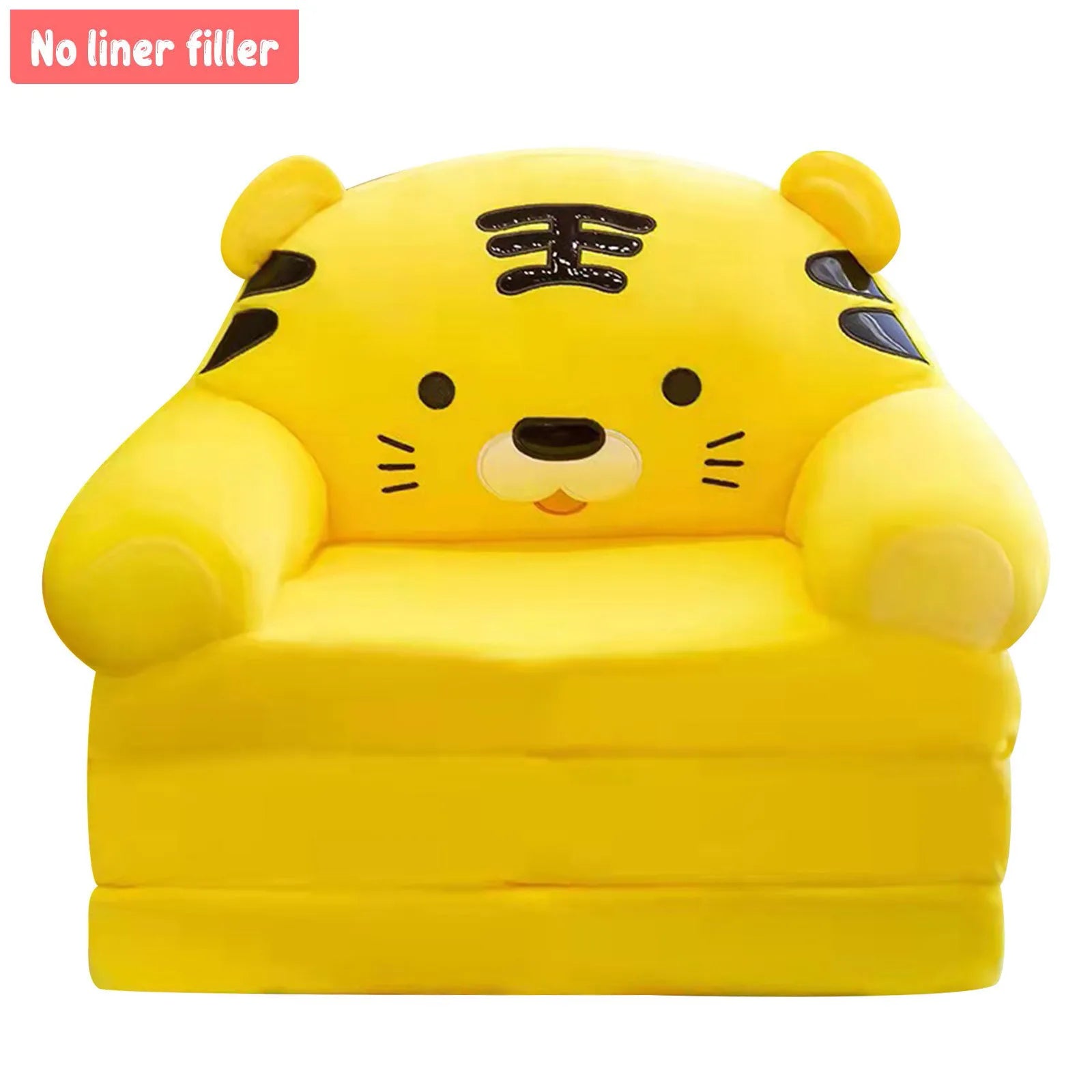 Cartoon Animals Plush Foldable Sofa Cover Foldable Children Sofa Cute Cartoon Lazy Sofa Pillowcase Without Liner Filler Qme C