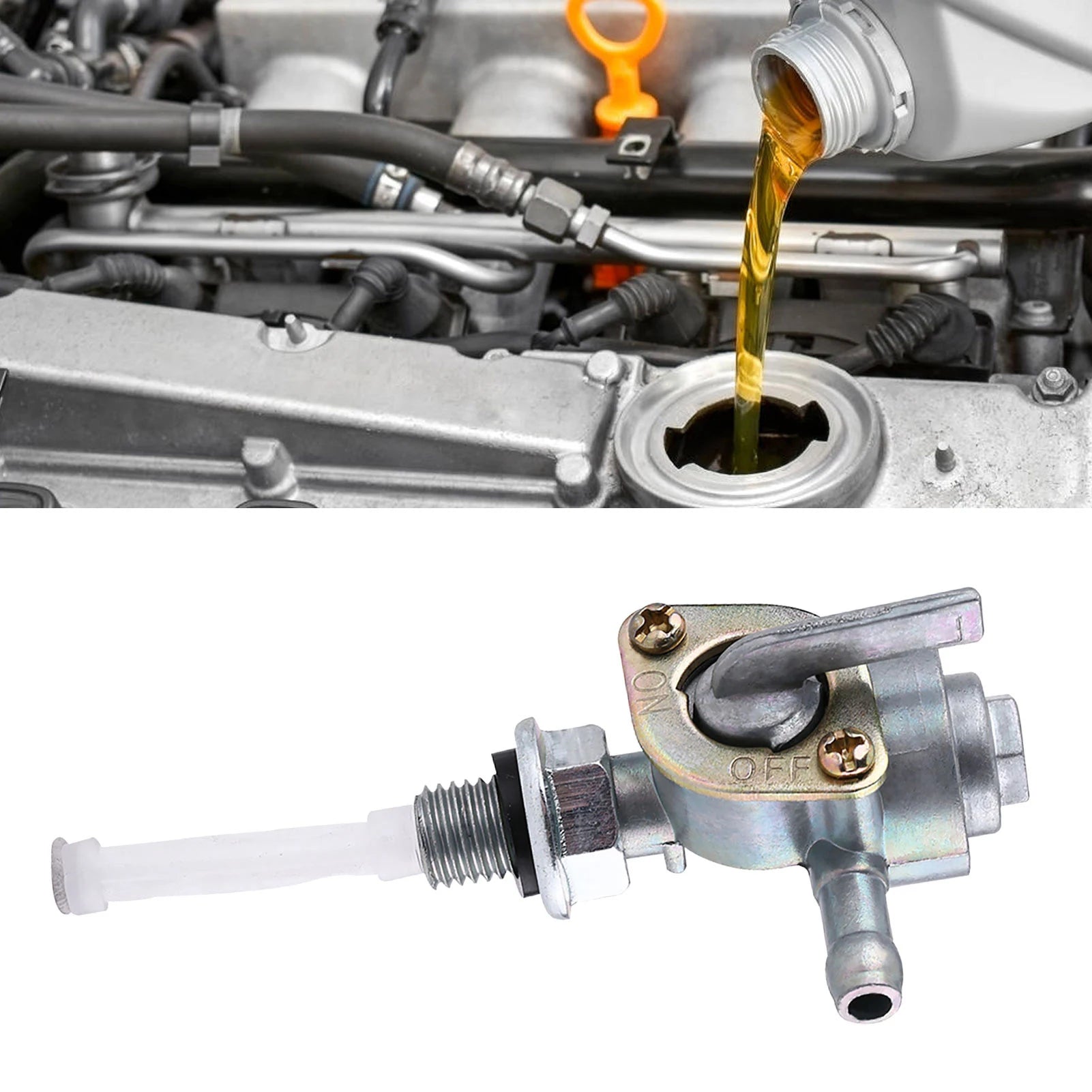 Fuel Fuel Valve Petcock Oil Tap Fuel Gas Fuel Valve Pump Petcock Oil Tap M10 x 1.25 Qme