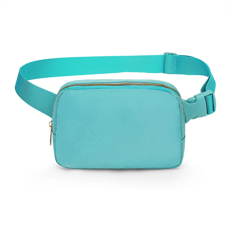Waist Bag Running Sports Phone Holder Multifunctional Chest Qme Light Blue