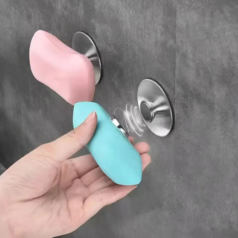 Perforation-free Wall Mounted Magnet Bathroom Magnetic Soap Holder Universal Soap Storage Rack Bathroom Soap Holder supplies Qme