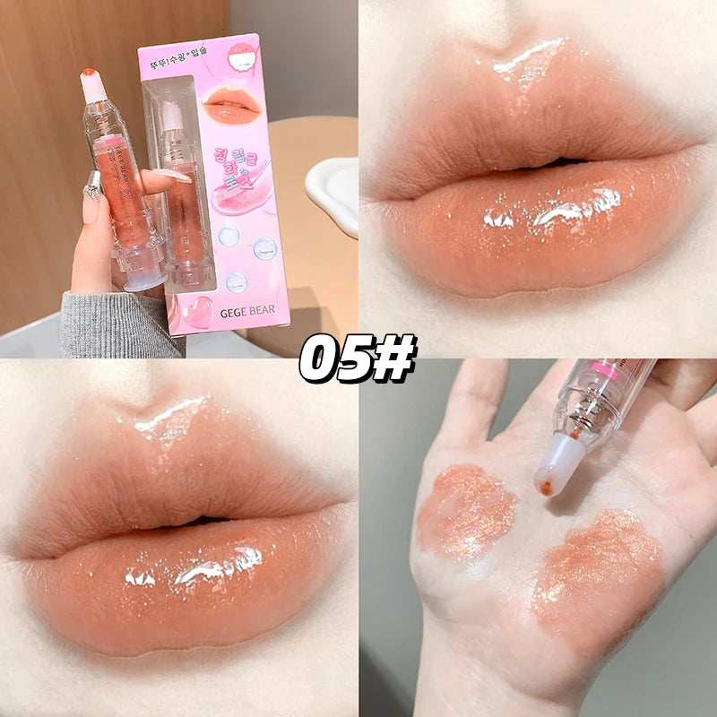 Gege Bear Lip Essence Gloss Autumn Winter Mirrored Hydrating Serum Qme GX1267-5