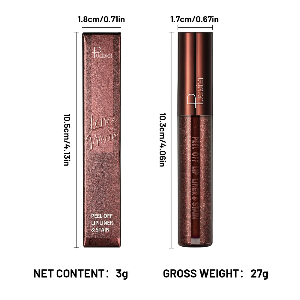 5 Colors Peelable Lip Glaze-long-lasting Waterproof Shine Highly Qme