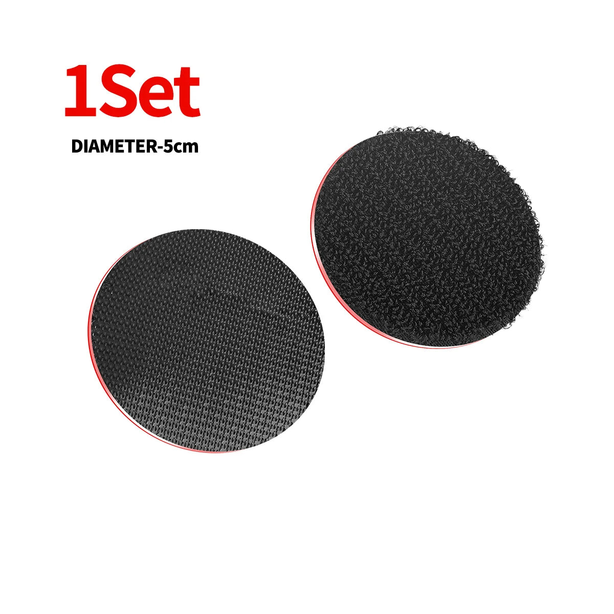 High-Adhesion Hook & Loop Pads Self-Adhesive Backing for DIY Floor Pads High Adhesion Heat-Resistant Hook and Loop Fasteners Qme 1set-diameter-5CM