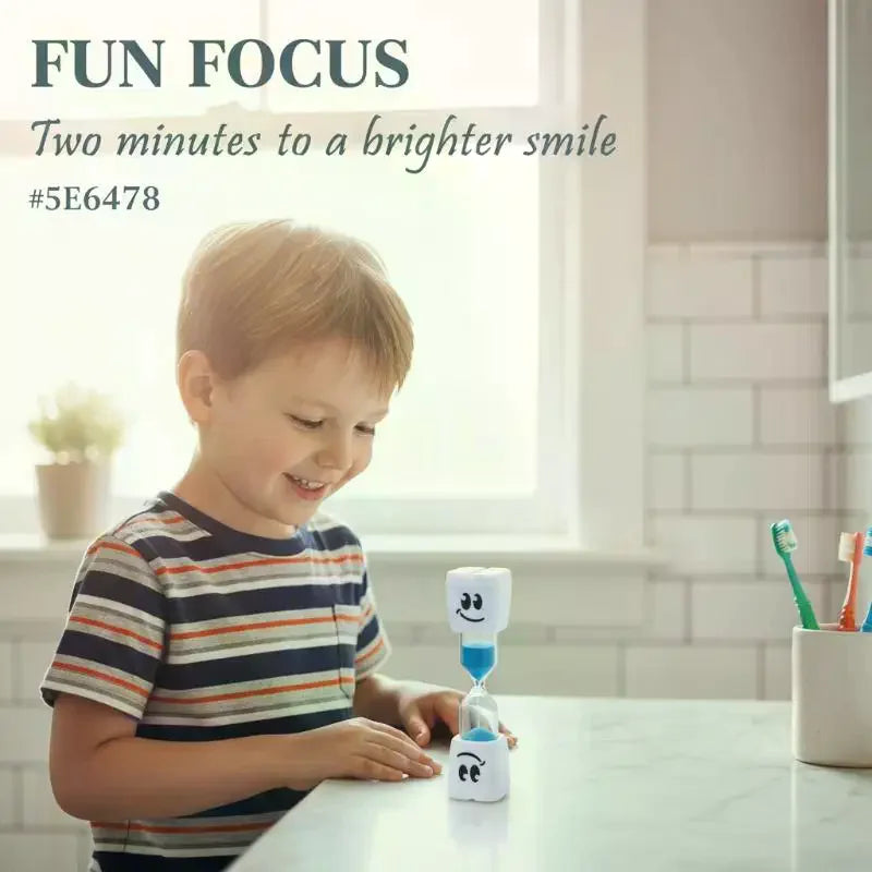 2-Minute Creative Big-eye Timer Children Tooth Brushing Sandglass Qme