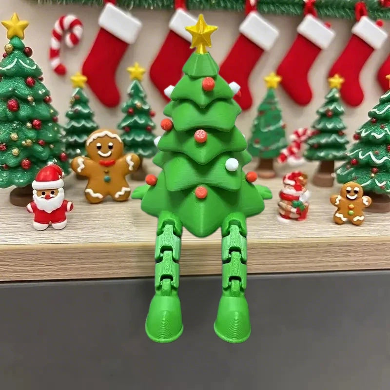 3D Printed Christmas Ball Tree Ornament Movable Joint Decorations Qme