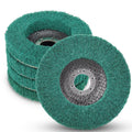 5PCS 100Mm nylon fiber clamshell polishing wheel 4 inch non-woven grinding wheel metal wood rotary angle grinder grinding wheel Qme 5pcs Green