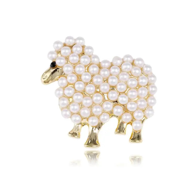 Luxury Animal Pearl Sheep Themed Brooches For Men And Women Jewelry Accessories Wedding Holiday And Party Gifts Qme A2