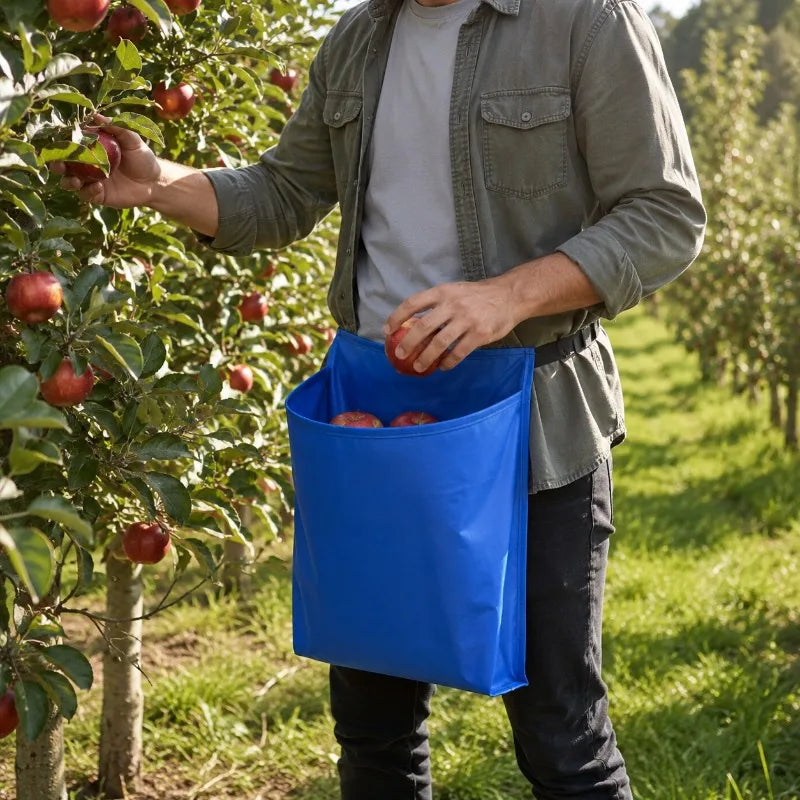 Fruit and Vegetable Picking Apron Garden Fruit Picking Bag Waterproof and Portable Agricultural Picking Waist Bag Qme