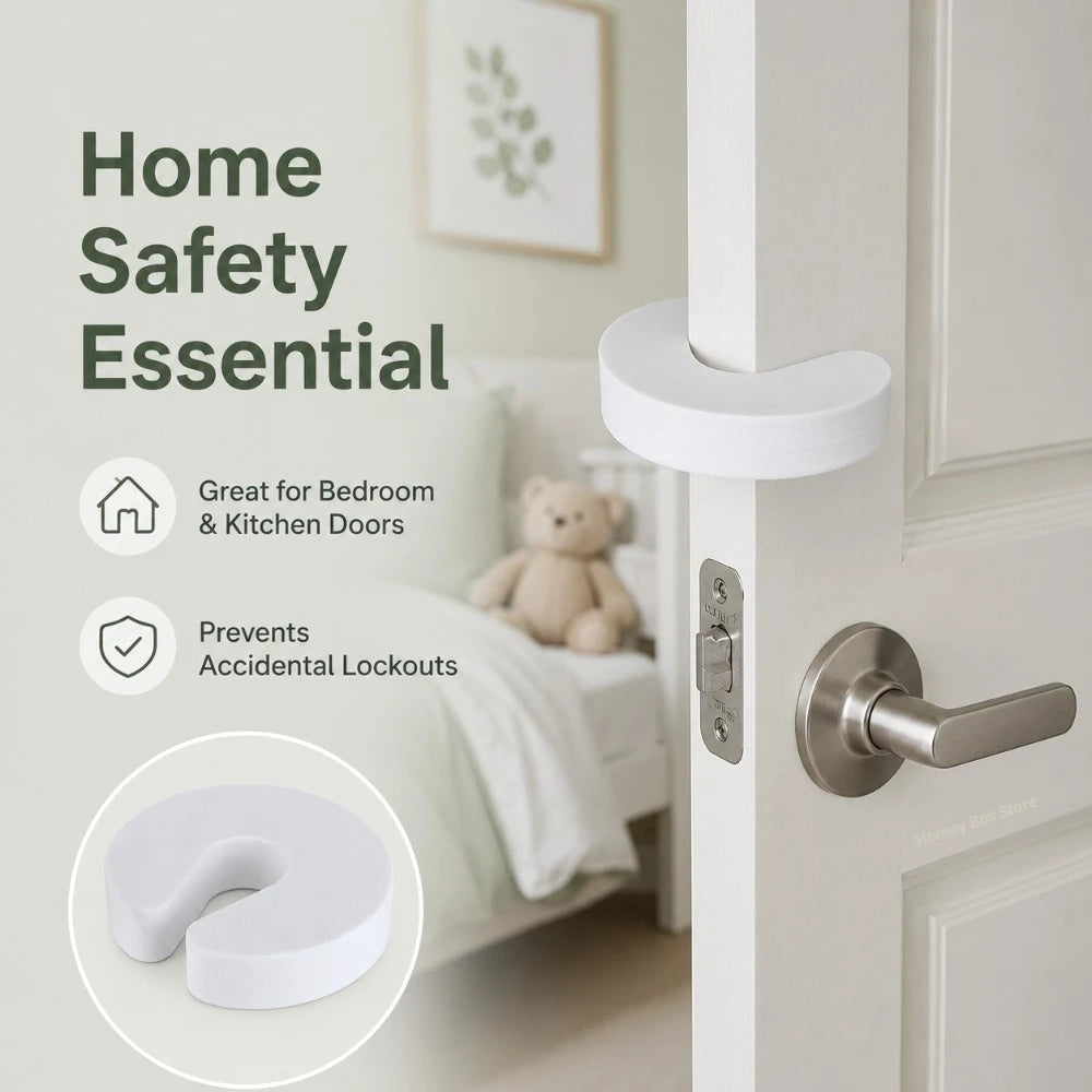 Practical Door Stopper Clip 2/4/6Pcs Soft Foam Finger Protector Anti-pinch Hardware for Home Kitchen and Bedroom Doors Qme