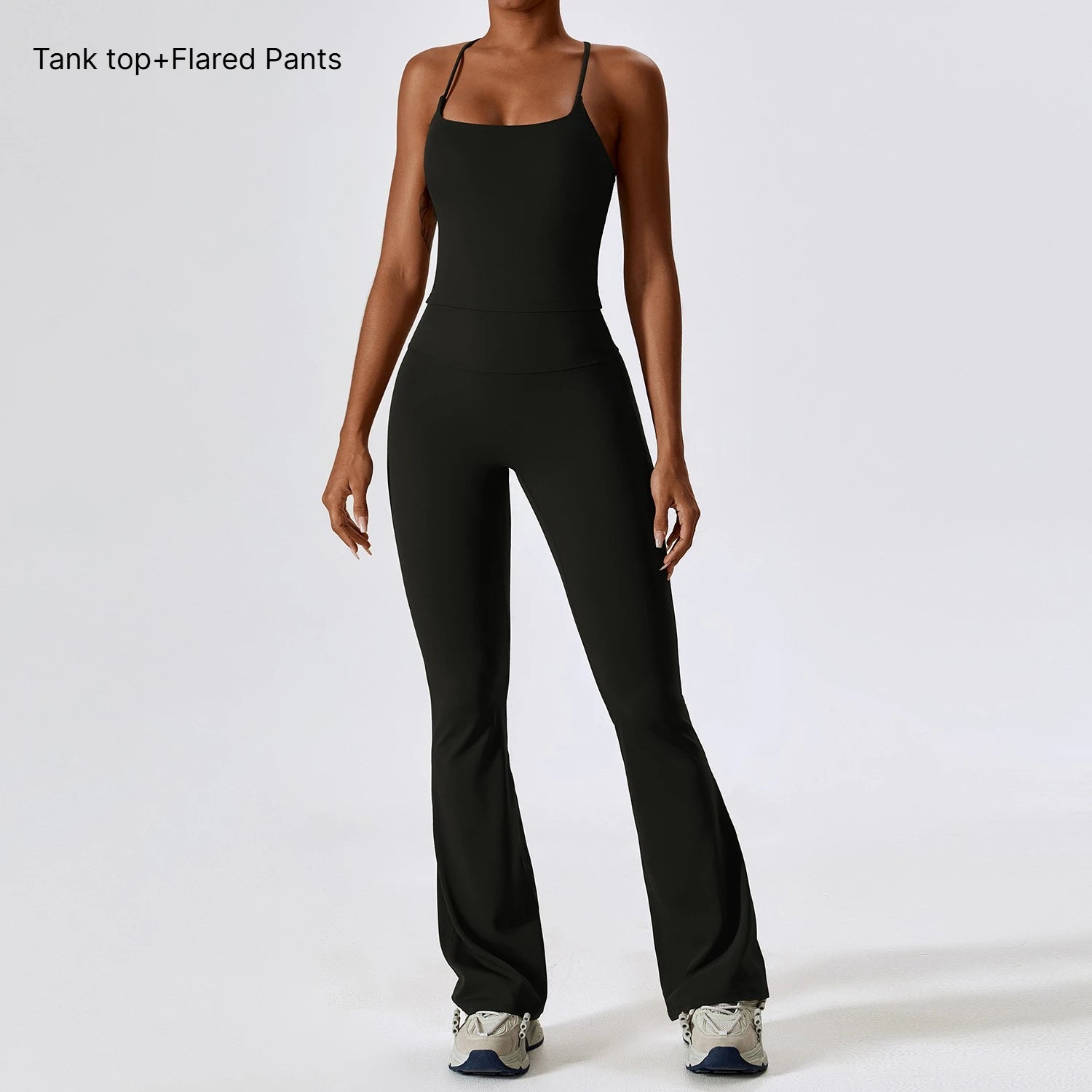 B 2PCS Yoga Suit Sports Set Women Quick-Dry Gym Set Women Tracksuit Running Workout Long Sleeve Sports Shirt Yoga Clothing Qme 2pcs black S