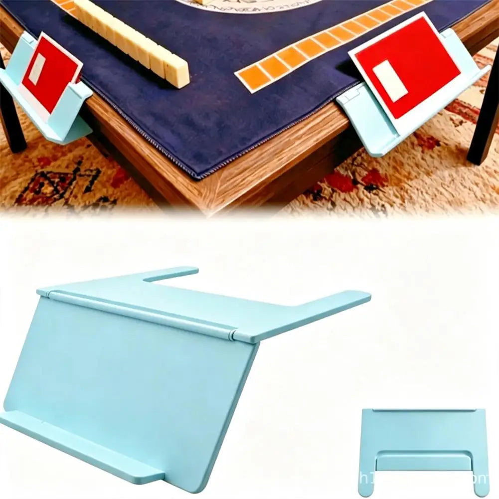 Mahjong Card Holder Table Space-saving Board Games Under Mat Slide Qme Blue