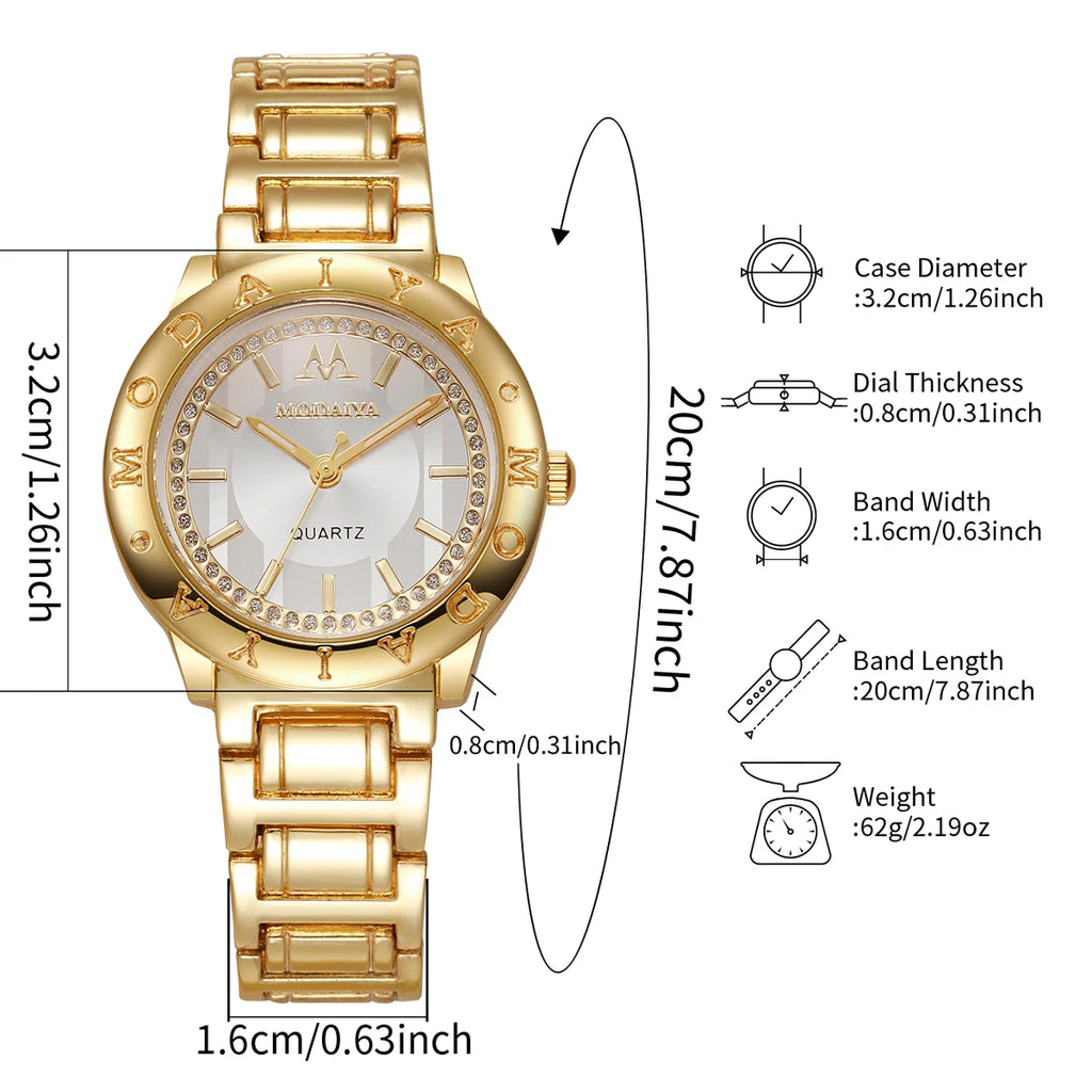 Luxo strass relógios femininos moda pulseira de aço inoxidável relógio de pulso para senhoras reloj mujer Qme