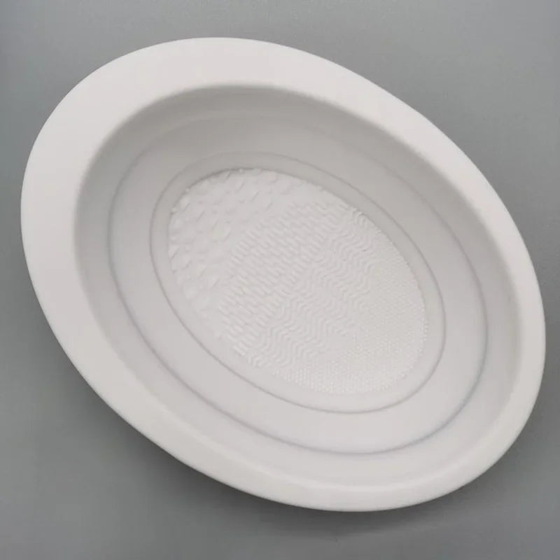 Foldable Silicone Makeup Brush Cleaner Bowl Cosmetic Cleaning Mat Qme C