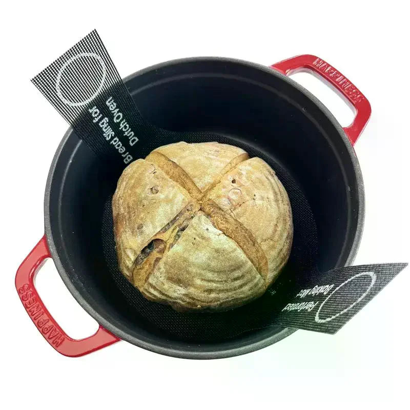 Perforated Silicone Bread Sling For Dutch Oven, With Long Handle, Nonstick & Reusable, Bread Baking Mat For Sourdough Transfer Qme