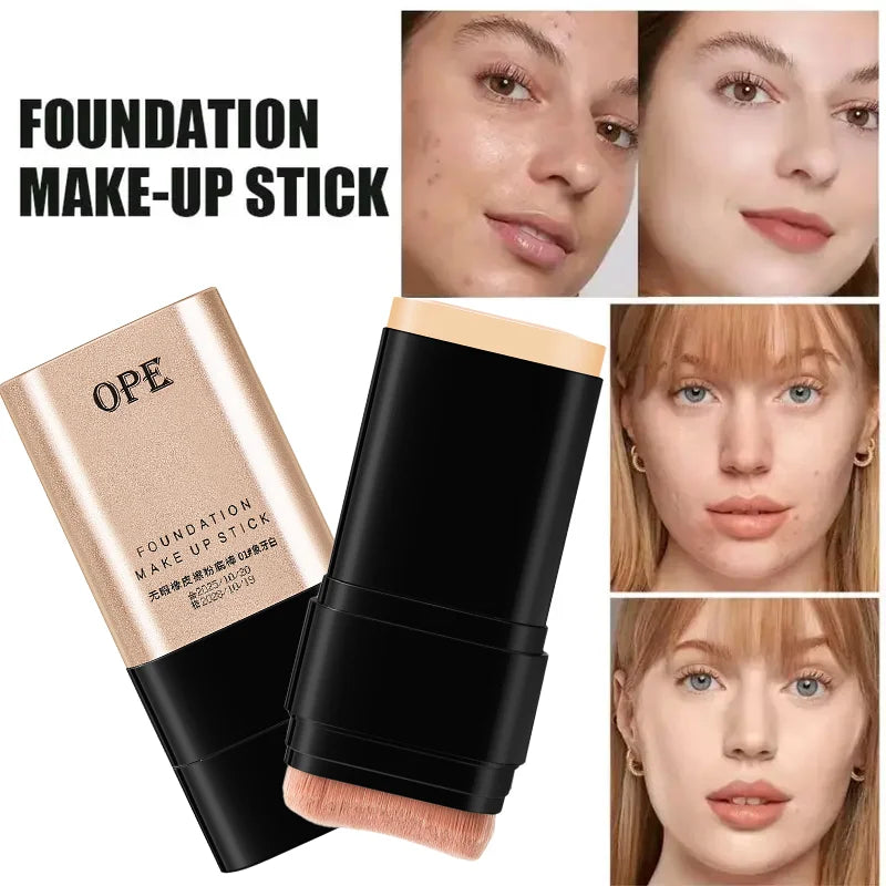 Foundation Stick Coverage Dual-ended Brush Hydrating Dewy Smooth Even Qme